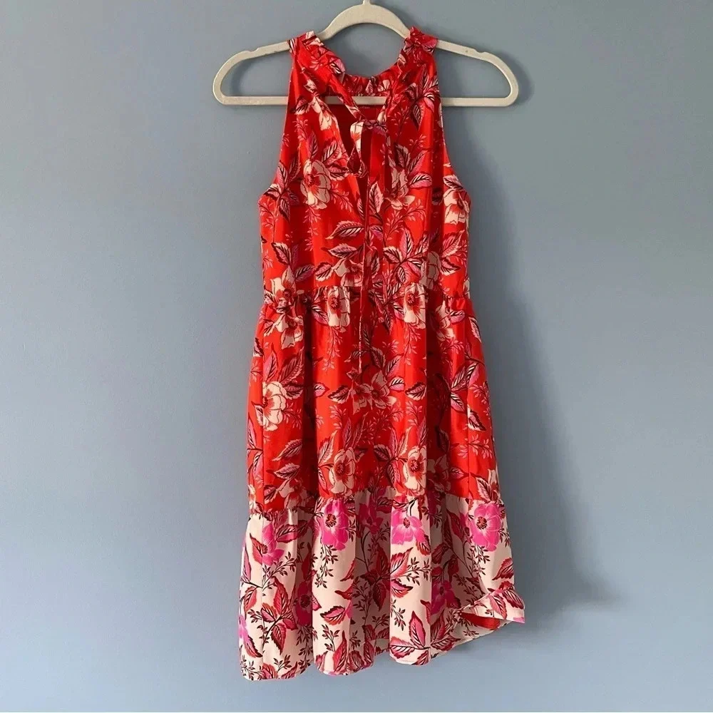 Eliza J high halter neck floral fit and flare Dress 18271 - Picture 8 of 11